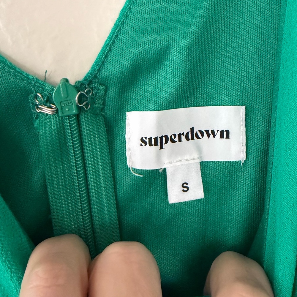 superdown Green Karen Wrap Romper Women’s Size Small - Picture 5 of 15
